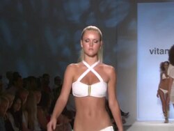 MBFW Miami Swim 2010 Collection - Vitamin A - Runway Stock Footage