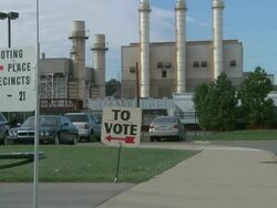 November 2, 2010 LS Voters leave voting place precinct / Dearborn, Michigan, United States Stock Footage