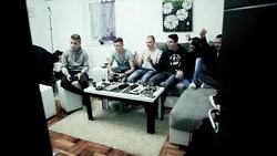 Guys playing video games Stock Footage