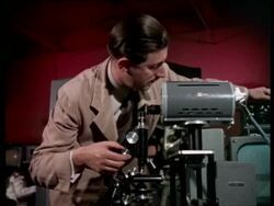 Scientists in lab, Cambridge, England, UK 1960 Stock Footage