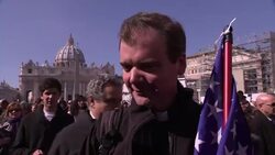 Reaction from crowds in St Peter's Square to Pope's last general audience News Clip