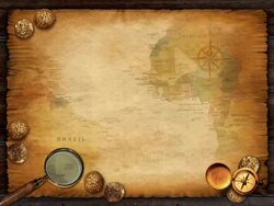 Treasure Map Background Loop with Continents Passing By. Stock Footage