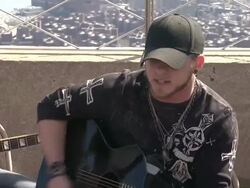 PERFORMANCE: Brantley Gilbert sings 'You Don't Know Her Like I Do' at Brantley Gilbert at Empire State Building on 3/14/2012 in New York, NY Stock Footage