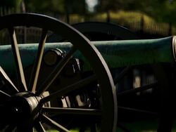 Gettysburg Cannon tilt Up Stock Footage