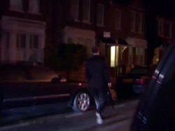 George Entwistle Arrives Home News Clip