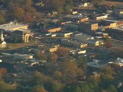 WS AERIAL View of town / North Carolina, United States Stock Footage