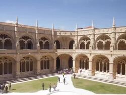 Mosteiro dos Jeronimos in Lisbon, Portugal. Stock Footage
