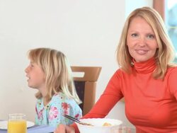 Having Breakfast Stock Footage