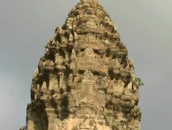 TD Temple tower at Angkor Wat / Cambodia Stock Footage