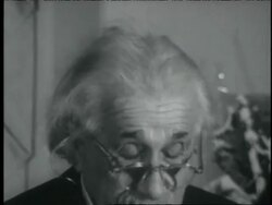 Albert Einstein speaking about the Jewish people Stock Footage