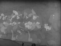 Animation with monkey shootout Stock Footage