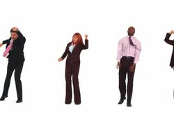 HD LOOP MONTAGE: Protesting Business People Stock Footage