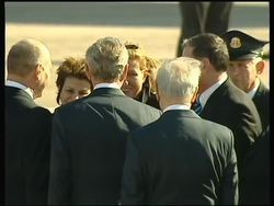 WRAP Bush leaving Israel for Kuwait News Clip