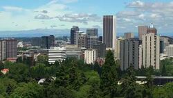 Portland skyline Stock Footage
