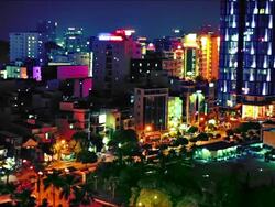 Night city Stock Footage