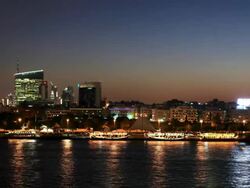 dubai creek at night Stock Footage