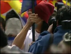 Pro-Tibetan demo outside Chinese embassy News Clip