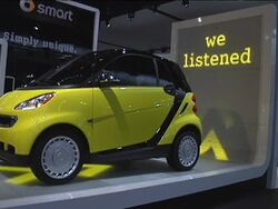 2010 smart fortwo Chrome Yellow Edition Stock Footage
