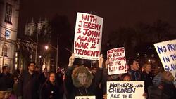 Anti War Protesters In Parliament Square News Clip