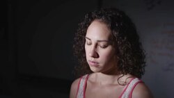 Young woman under stress Stock Footage