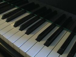 piano keyboard lid Stock Footage