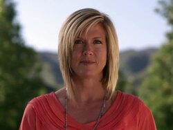 Woman with blond hair with a sad look on her face. Stock Footage