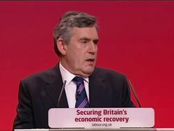 Gordon Brown, Prime Minister, speech to The Labour Party Conference 2009 Stock Footage
