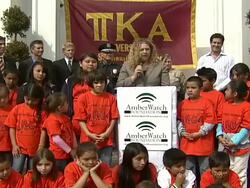 Los Angeles Youth To Receive Innovative AmberWatch Child Abduction Tool Stock Footage