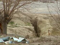 WS View of Afghan rural scene / Musa Qala, Helmand Province, Afghanistan. Stock Footage