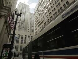 Chicago Loop/Downtown CTA bus Stock Footage