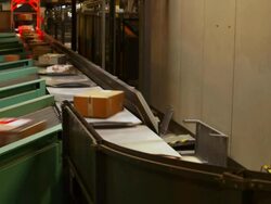 SM Parcel Transportation in a Distribution Center Stock Footage