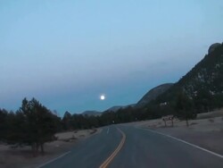 Evening drive through Rocky Mountain National Park Stock Footage