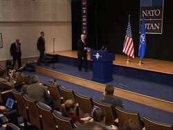 WRAP Presser by Sec Gen Scheffer, Gates, Ukraine signing ceremony News Clip