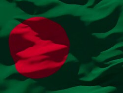 Bangladesh Flag Stock Footage