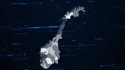 Norway network map Stock Footage