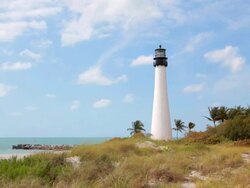 Cape Florida Lighthouse Stock Footage