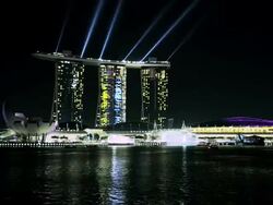 Marina Bay Sands Hotel and Casino Stock Footage