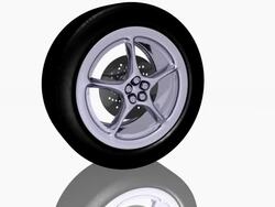 Sports car tire Stock Footage