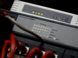 Cable Modem Lights Flashing Stock Footage