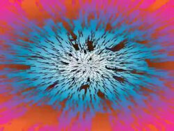 INFINITE HUMAN SHAPES GOING. ENDLESS ORANGE SPACE (seamless loopable) Stock Footage