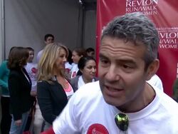 INTERVIEW - Andy Cohen on how itâ€™s important for him to participate because  he feels that this event is the result of people fighting the disease, and because of the organization it is the first time they had a non-toxic cancer treatment to get approved Stock Footage