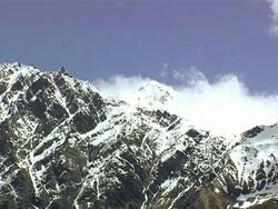 WS T/L Shot of caucasus mountains / Stepantsminda, Kazbegi, Georgia  Stock Footage