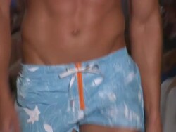 Models walk the runway during the Diesel Swimwear 2012 fashion show  Stock Footage