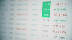 Stock Market Monitor Screen Stock Footage