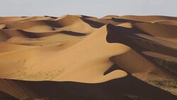 Sand dunes in Tengger Desert/Alashan, Inner Mongolia, China Stock Footage