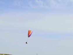 Paraglider in Sky Stock Footage