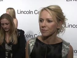 INTERVIEW: Naomi Watts on what she's wearing, and being with two american cultural icons and their efforts for breast cancer research Stock Footage