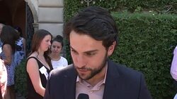 INTERVIEW -Jack Falahee at The Rape Foundation's Annual Brunch Stock Footage