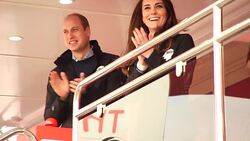 Duke and Duchess of Cambridge and Prince Harry encouraged runners at The London Marathon as record numbers take part News Clip