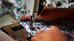 Sewing a Dress Stock Footage